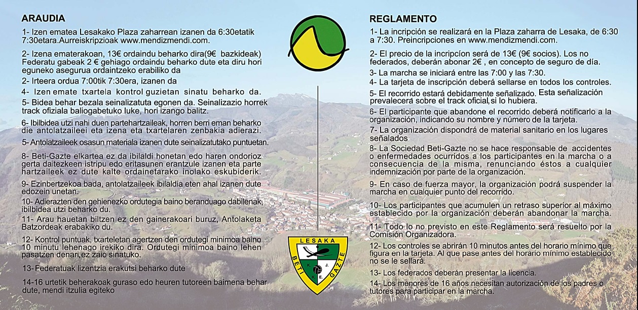 LESAKAKO XIV. MENDI ITZULIA